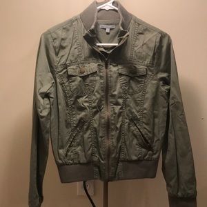 Green bomber jacket